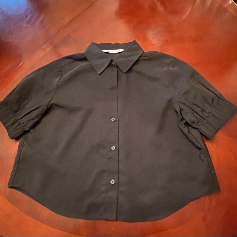 Zara Black and green Button Down Shirt - Picture 3 of 9